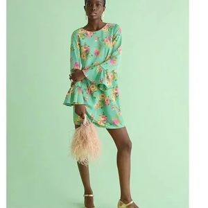 NWT J. Crew Winter Garden Dress in Lavish Rose 6